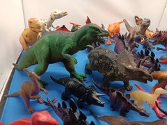 Mixed Lot 31 Piece Dinosaur Toys Plastic Resin Large & Small Pieces