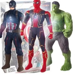 Kids Marvel Avengers Figure Spiderman Hulk Ironman Luminous Anime Action Toy