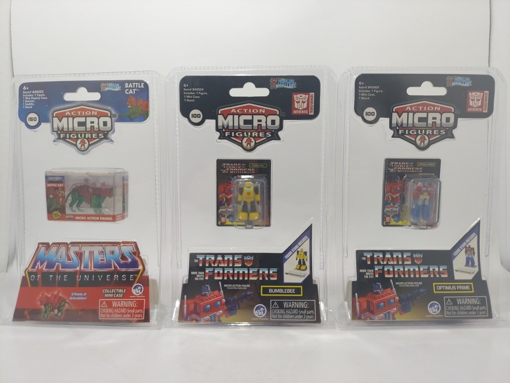 World’s Smallest Transformers & MOTU Micro Action Figure NIB Lot of 3