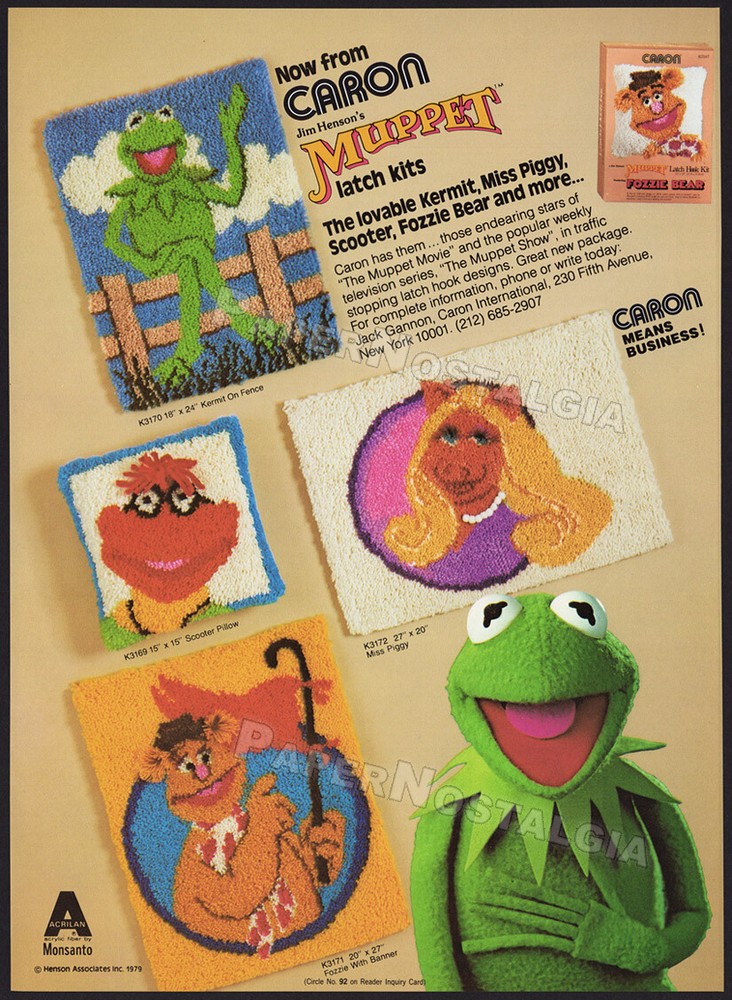 Jim Henson’s MUPPET Latch Kits – Original 1980 Trade AD / ADVERTISEMENT – Caron