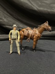 Vintage Kenner Butch Cassidy 3 3/4” Figure And Horse “Buff” (complete tack)