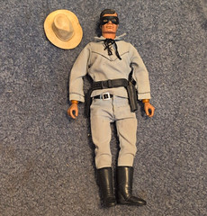 The Lone Ranger Action Figure Gray/Black/Beige w/ Clothes, Hat & Belt