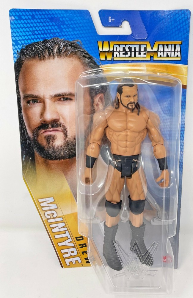 WWE Drew McIntyre WrestleMania 37 Figure Mattel New Unopened Ages 6+ Damage Pkg