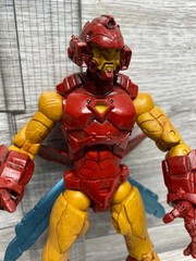 Iron Man House of M ToyBiz Marvel Legends 2006 Red Gold Figure 6” NOT COMPLETE