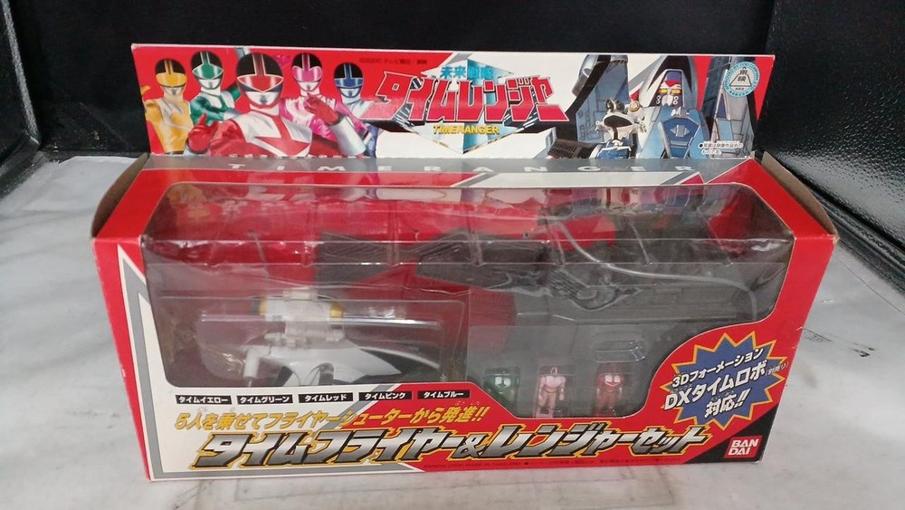 Power Rangers Time Force Timeranger Time Flyer & Ranger Set Figure Bandai w/Box