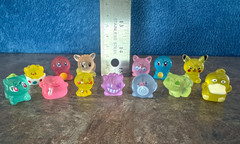 Miniature Resin Pokemon Figures – Set of 13 – Glow in Dark – by BANDAI – NEW