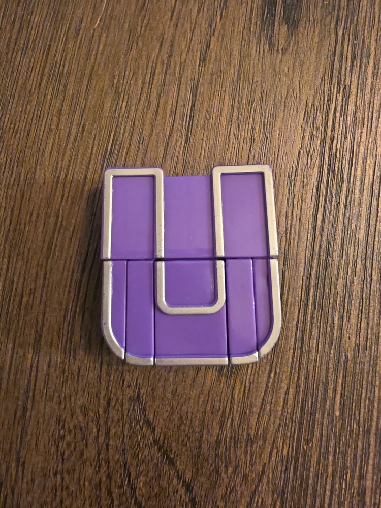 Alpha Bots Letter U PURPLE GREEN Silver Robot Alphabet Transformers