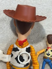 Pixar Disney Toy Story Thinkway 15″ Woody Doll & Hat + Woody Figure (Works)
