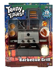 Teeny Tinies MINI BARBECUE GRILL Accessory Pack BBQ 19 Pc. Play Set 4th July NIB
