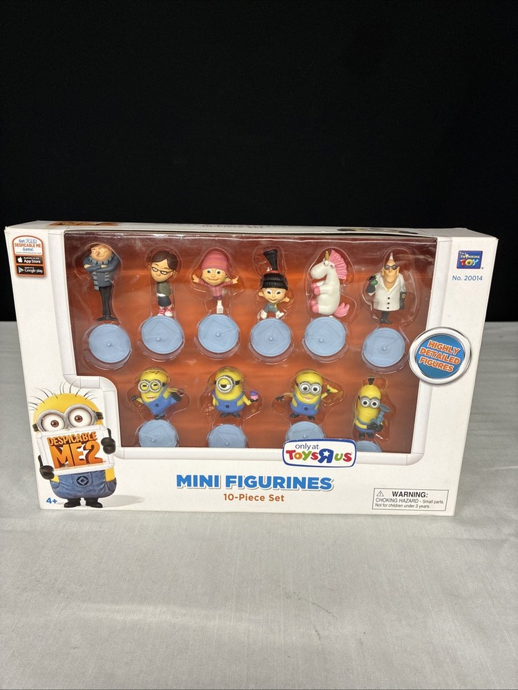 Despicable Me 2 Rare Mini Figurines Set 10-Piece NIB Minions Figures Toys R Us