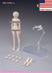 86TOYS T86-ST02-A 1/12 Female Pale Mid Bust Flexible Body 6″Action Figure Dolls
