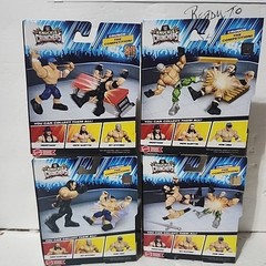 Set of 4 WWE Knuckle Crunchers Figures Wave 6 Undertaker Cena Rey Drew McIntyre