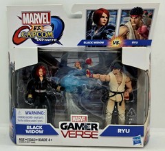 New! Marvel vs. Capcom Black Widow vs. Ryu 2 Pack Action Figure Street Fighter🔥