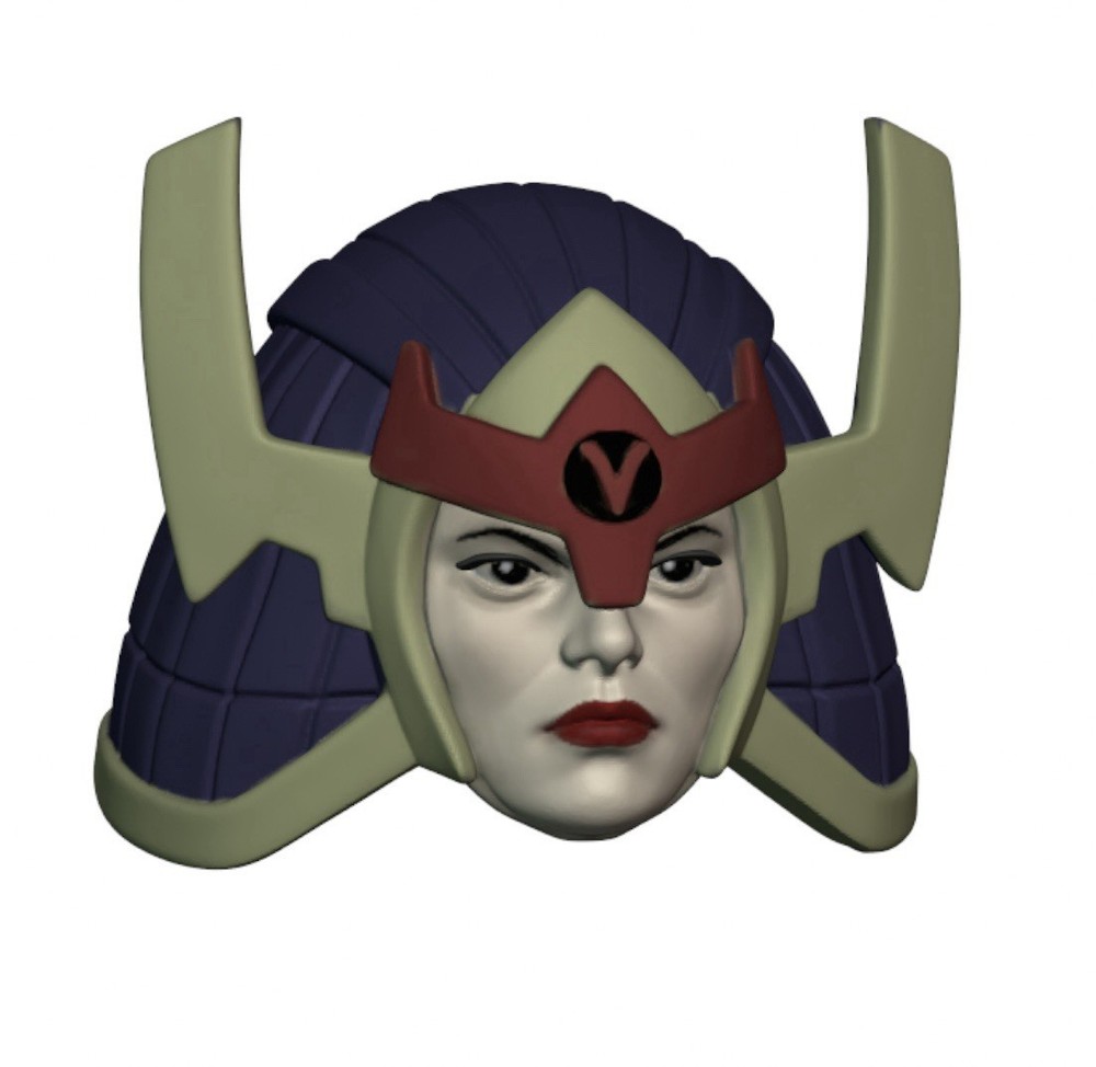 Sizable Lady Custom Action Figure Head 1:9 or 1:6 Mego