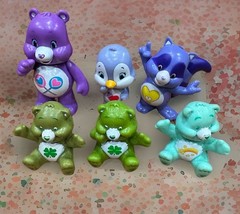 CARE BEARS Good Luck Bright Heart Raccoon Cozy Heart Penguin Action Figures 6pc