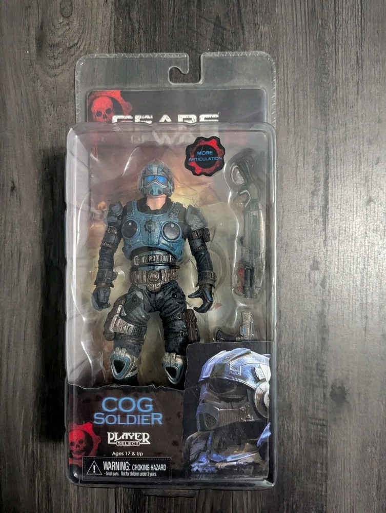 NECA Gears of War 2 COG Soldier Shotgun Lancer Action Figure BRAND NEW SEALED