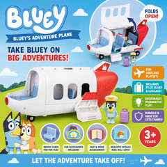 Bluey Adventure Plane Playset Includes Pilot Bluey Figure Airplane Toy Ages 3+