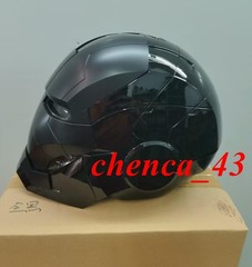 US Now!!! Black Iron Man MK5 Helmet Deformable Voice Control Wearable Mask Boxed