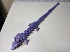 24″ Crystal Articulated Dragon 3D Printed – Saber3D