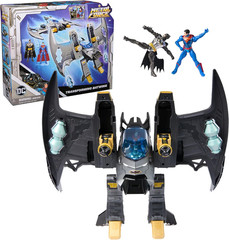 DC Comics, Metal Force Transforming Batwing, 2-in-1 Playset, Includes Batman and