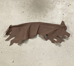 SU-CH-375SCR-TN: Short Wired Fabric Scarf for 1/12 or 1/18 figure – Dark Brown