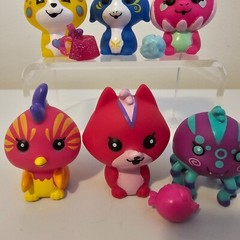 Cepia Bananas Bunch Toy Figure Lot of 6 Spider Goat Rooster Leopard Mini 1.5″