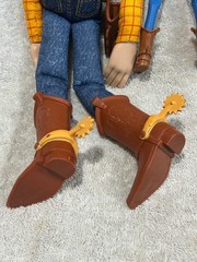 Pixar Disney Toy Story Thinkway 15″ Woody Doll & Hat + Woody Figure (Works)