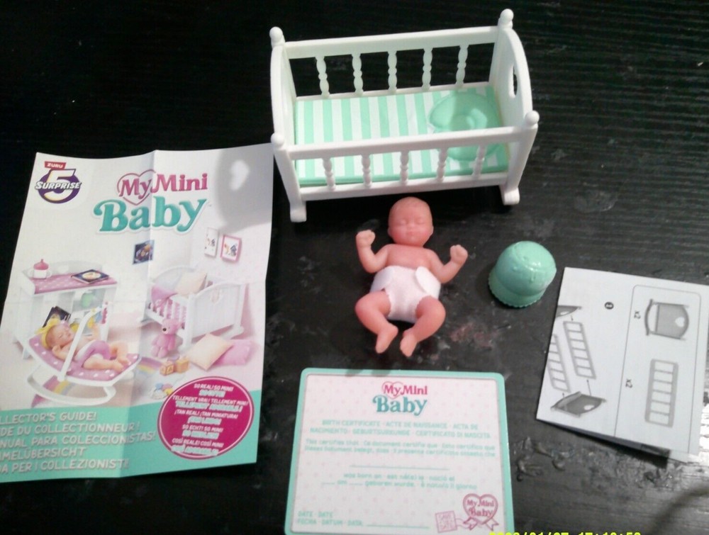 NEW Zuru 5 Surprise My Mini Baby figures HARD TO FIND GREEN ROCKING CRIB