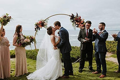 H&S BRIDAL Wedding Arch Flowers 30 Inch Rustic Artificial Floral Swag Decor | Pe