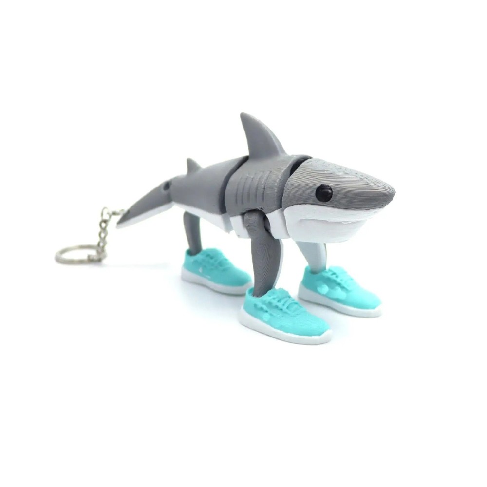 3D Printed Toy Tralalero Tralala Italian Brainrot AI Toy Keychain Backpack Charm