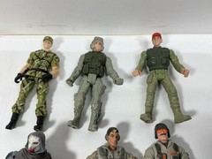 Lot of 6 The Corps Milatry Army Figures 4in Adjustable 2 Lanard