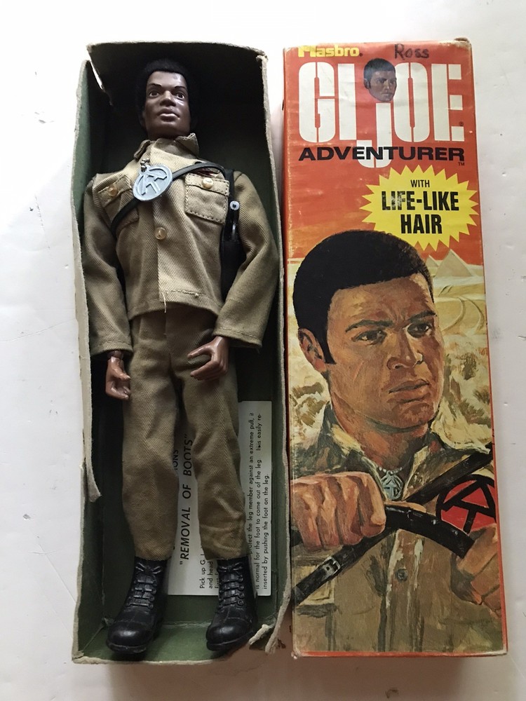 VINTAGE HASBRO 1970 GI JOE ADVENTURE TEAM AFRICAN AMERICAN ADVENTURER 7404 w/Box