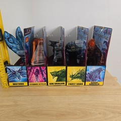 MonsterVerse ION DRAGOn Burning Godzilla Titanus Scylla Mothra Frost Vark 6″ Lot
