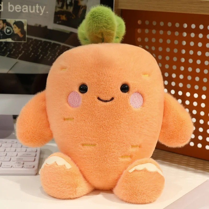 25/35cm Carrot Turnip Plush Toy Cute Vegetable Pillow Stuffed Plant Gift