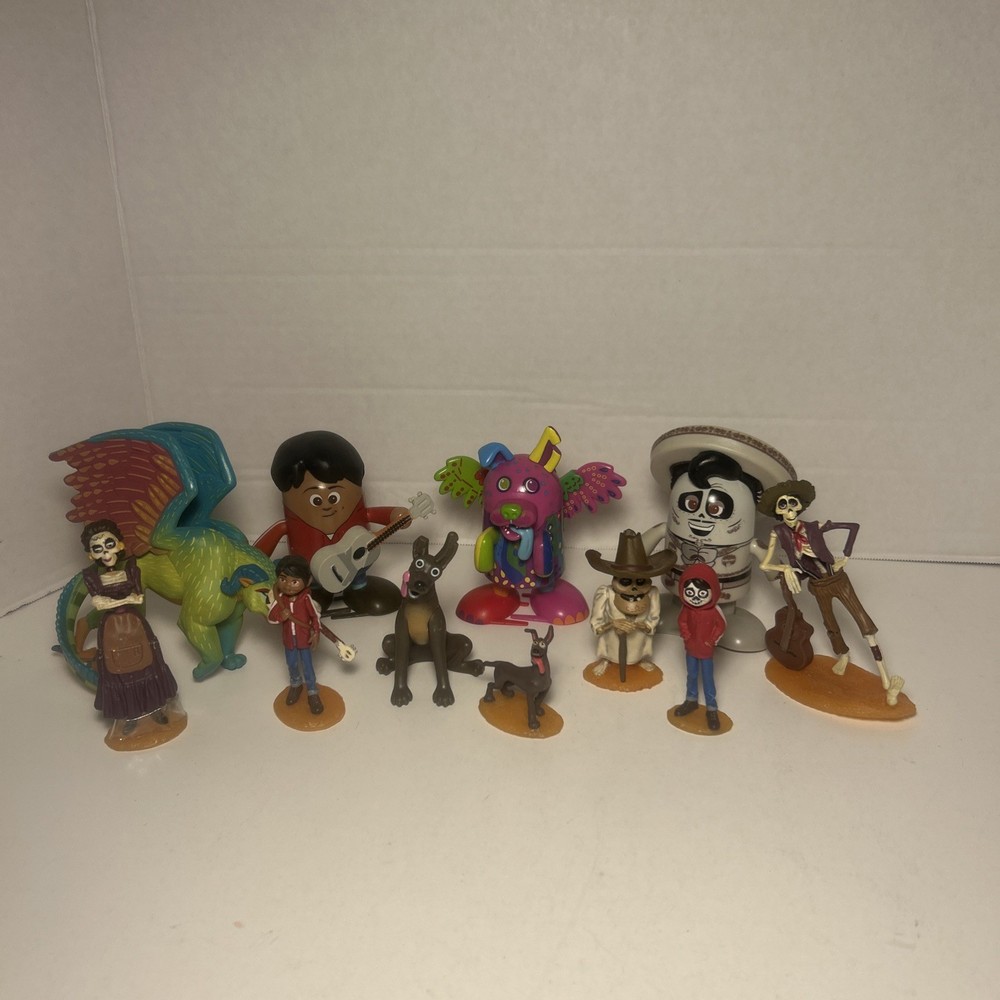 Disney Store Pixar Coco Figure Lot 11 Figures Shufflerz / Toppers, Large Mix