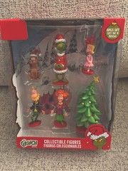 2025 Dr Seuss 6 Piece Collectible Figure Set The Grinch Toy Christmas Cindy NEW