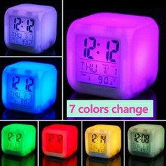 Godzilla Alarm Clock LED Digital 7 Color Night Light Dinosaur Dragon