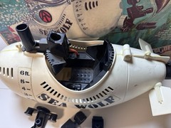 1975 GI Joe SEA WOLF Submarine w/ Box 7460 Adventure Team Vintage Hasbro Parts