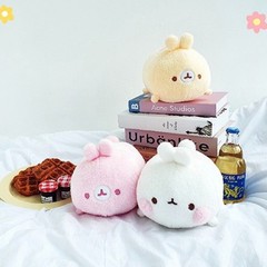 9.84″ Molang Lying Heart Rice Cake Soft fluffy Plush Korean Official 25cm Kawaii