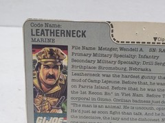 RARE*Brazil LEATHERNECK Vintage File Card Only Gi Joe 1986 Special Mission