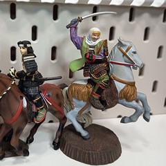 JAPANESE SAMURAI on Horse Uesugi Kenshin 2.5″ Mini Figure Diorama Toy Miniature