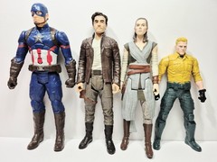 Star Wars Jedi Poe Dameron & Rey Action Figure 11” Captain America, GI. Joe Lot