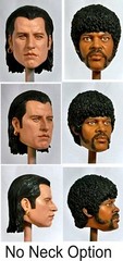 1:6 Custom Portraits of Samuel L. Jackson and John Travolta from Pulp Fiction