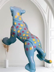 Rainforest Cafe Blue Cheetah Posable Collectible Souvenir Figure Discontinued