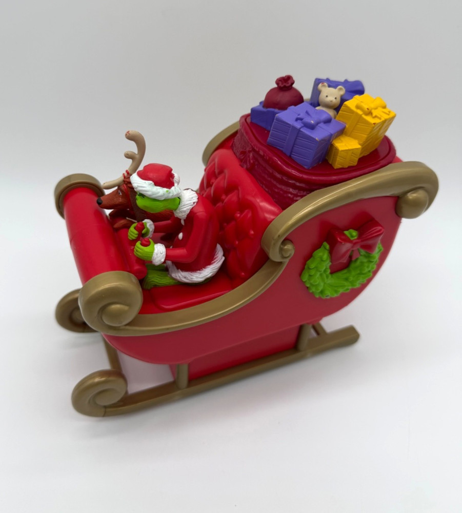 2018 Dr Seuss The Grinch Movie Sleigh Time Push and Go Action Toy Vehicle