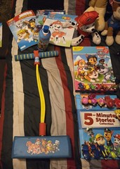 Huge Lot of Paw Patrol Figures, stuffed animals, books, mini paws, (see pics)