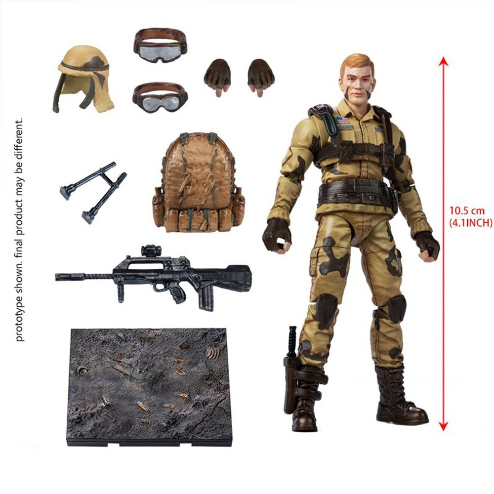 HIYA Exquisite Mini 1/18 G.I. Joe Dusty Desert Trooper Action Figure New Sealed