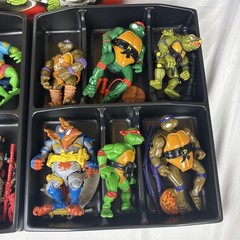Vintage Playmates TMNT Teenage Mutant Ninja Turtles Case FULL Figures & Weapons