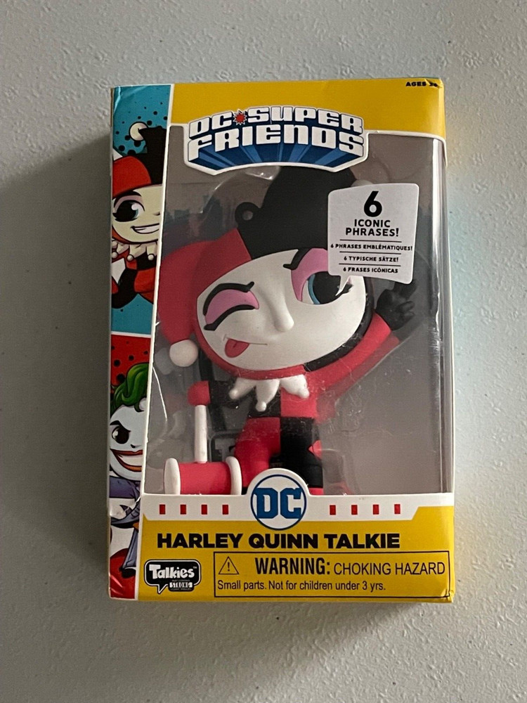 DC Super Friends Harley Quinn Talkie Talkies 6 Iconic Phrases Wow Stuff NEW
