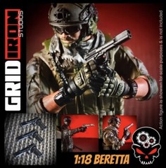 1:18 3-PACK Beretta Pistols For G.I. Joe 3.75” Joytoy Arah 25th Weapons G161